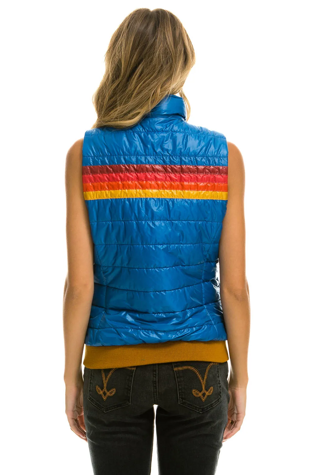 WOMEN'S 5 STRIPE VEST - GLOSSY SNORKEL BLUE